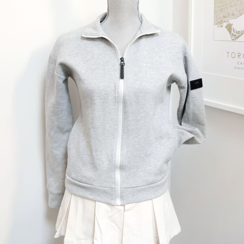 Women's Size XS Heather Grey Full Zip Sweater 🦭 Lole x VAIL